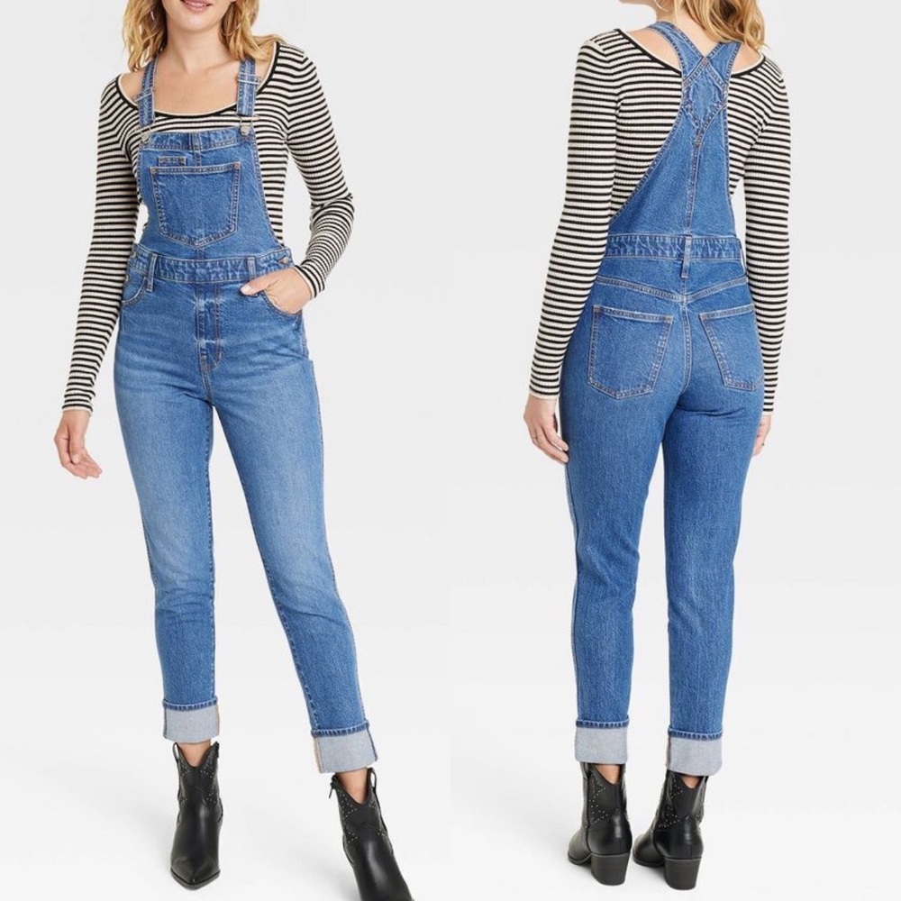 Universal Thread Womens Skinny Denim Jean Overalls Sz 26